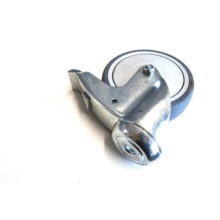 zwenkwiel met rem 125mm met boutgatbevestiging