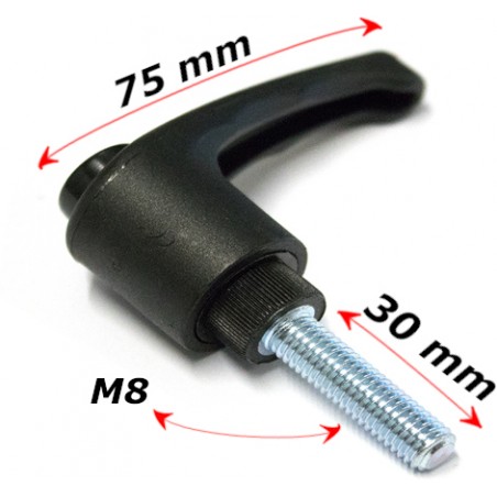 Spangreep mannelijk M8 x 30