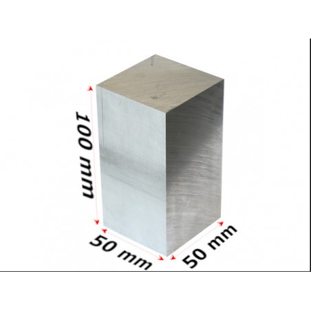 aluminium blok 50x50x100mmm