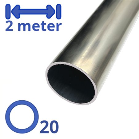 aluminium buis 20 x 2mm