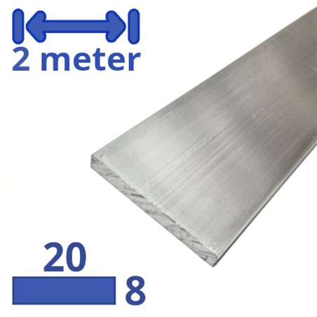 aluminium strip 20 x 8mm