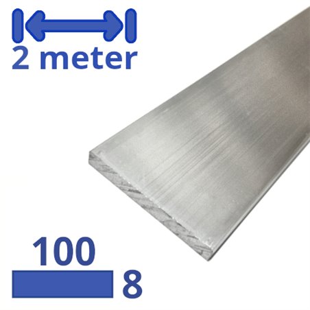 aluminium strip 100 x 8mm