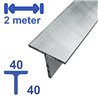 aluminium T-profiel 40 x 40 x 3mm