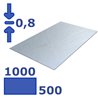 plaat verzinkt 500 x 1000 x 0.75mm