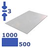 plaat rvs 1000 x 500 x 3mm