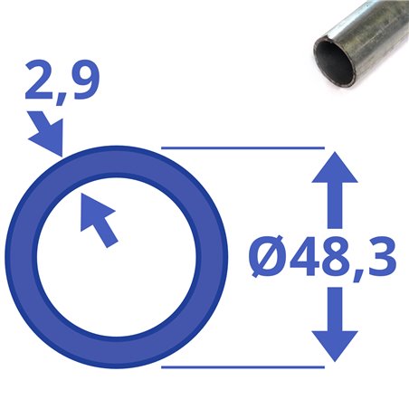 Verzinkte buis 48,3 x 2,9mm