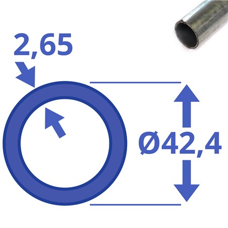 Verzinkte buis 42,4 x 2,65mm
