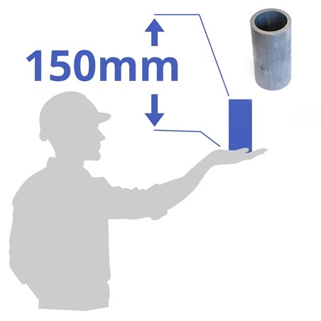 Stalen bus 50x5mm, lengte: 150mm