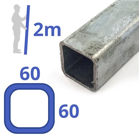 Verzinkte stalen koker 60x60x3mm