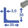 Verzinkte stalen  L-profiel 30 x 30 x 3mm