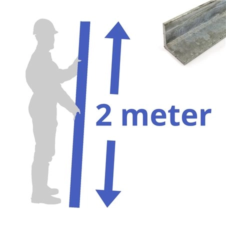 Verzinkte stalen  L-profiel 30 x 30 x 3mm
