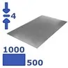 plaat staal 500 x 1000 x 4.0mm