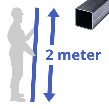 stalen koker 30x30x3mm