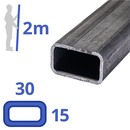 Stalen koker 30x15x2mm