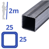 blank vierkante koker 25x25x1,5mm