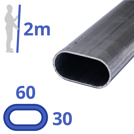 stalen ovaal 60x30x2mm