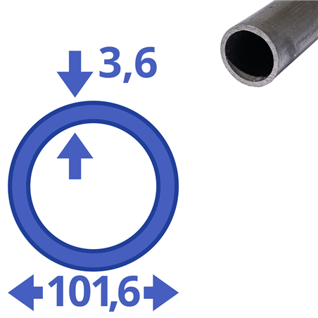 stalen buis 101,6x3,6mm