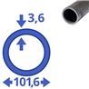 stalen buis 101,6x3,6mm