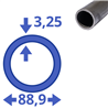 stalen buis (3") 88,9x3,25mm