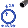stalen buis (1,1/2") 48,3x2,9mm
