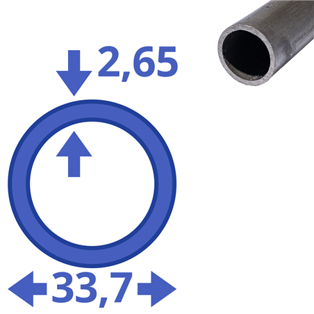 stalen buis (1") 33,7x2,65mm