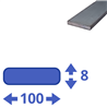 stalen strip 100x8mm