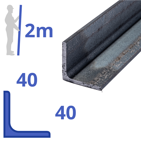 Stalen L-profiel 40x40x4mm