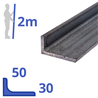 stalen L-profiel 50 x 30 x 5mm