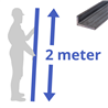 stalen L-profiel 80 x 40 x 6mm