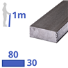 stalen plat 80 x 30mm, lengte 1000mm