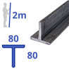 stalen T-profiel 80 x 80 x 9mm
