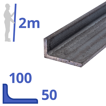 Stalen L-profiel 100x50x6mm
