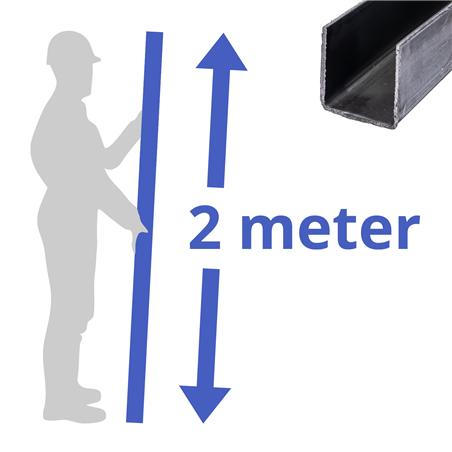 stalen U-profiel 50x50x50x3mm