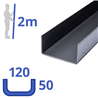 stalen ongelijk U-profiel 50 x 120 x 50 x 3mm