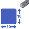 stalen massief vierkant 10x10mm