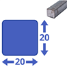stalen massief vierkant 20x20mm