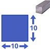 stalen blank vierkant 10 x 10mm, lengte 1000mm