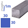 stalen blank vierkant 30 x 30mm, lengte 1000mm