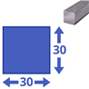 stalen blank vierkant 30 x 30mm, lengte 1000mm