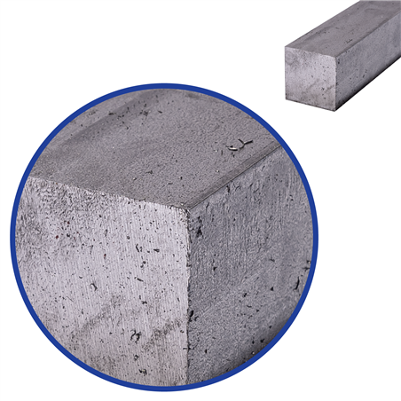 stalen blank vierkant 30x30mm, lengte 1m