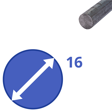 stalen massief wgw rond 16mm