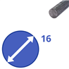 stalen massief wgw rond 16mm
