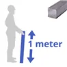 stalen blank vierkant 30x30mm, lengte 1m