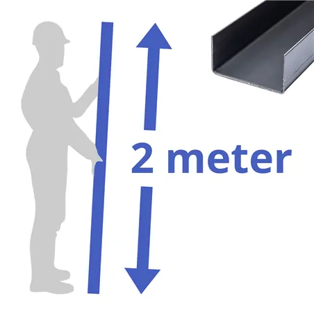 stalen U-profiel 40x80x40x3mm stalen U-profiel 40x80x40x3mm