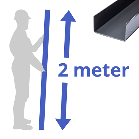 stalen U-profiel 25x50x25x3mm