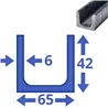 stalen UNP 42x65x42x6mm