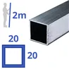 aluminium koker 20x20x2mm