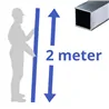 aluminium koker 40x40x2mm