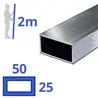 aluminium koker 50x25x2mm