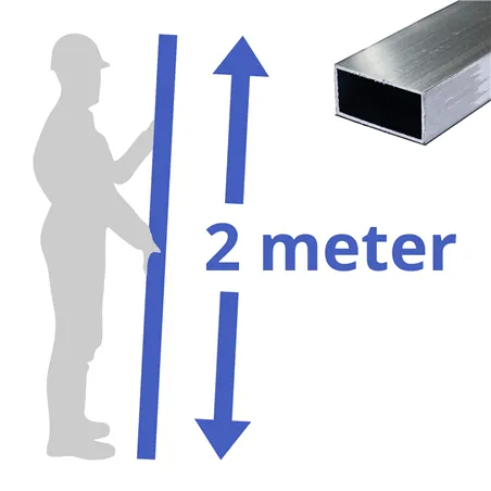 aluminium koker 80x40x2mm aluminium koker 80x40x2mm